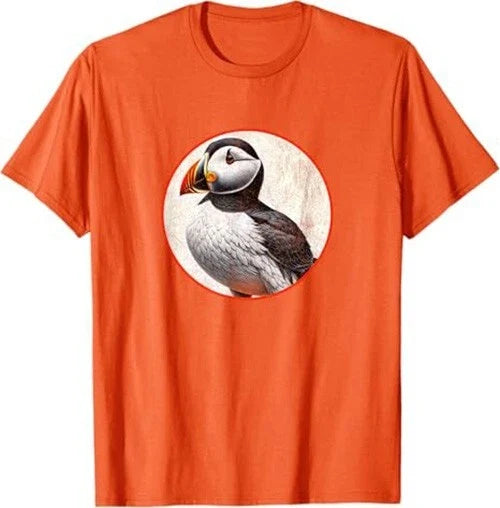 Cute Horned Puffin Retro Design *NEW* 10 Colors by Bird.Fan Unisex , , , Long Sleeve Tee