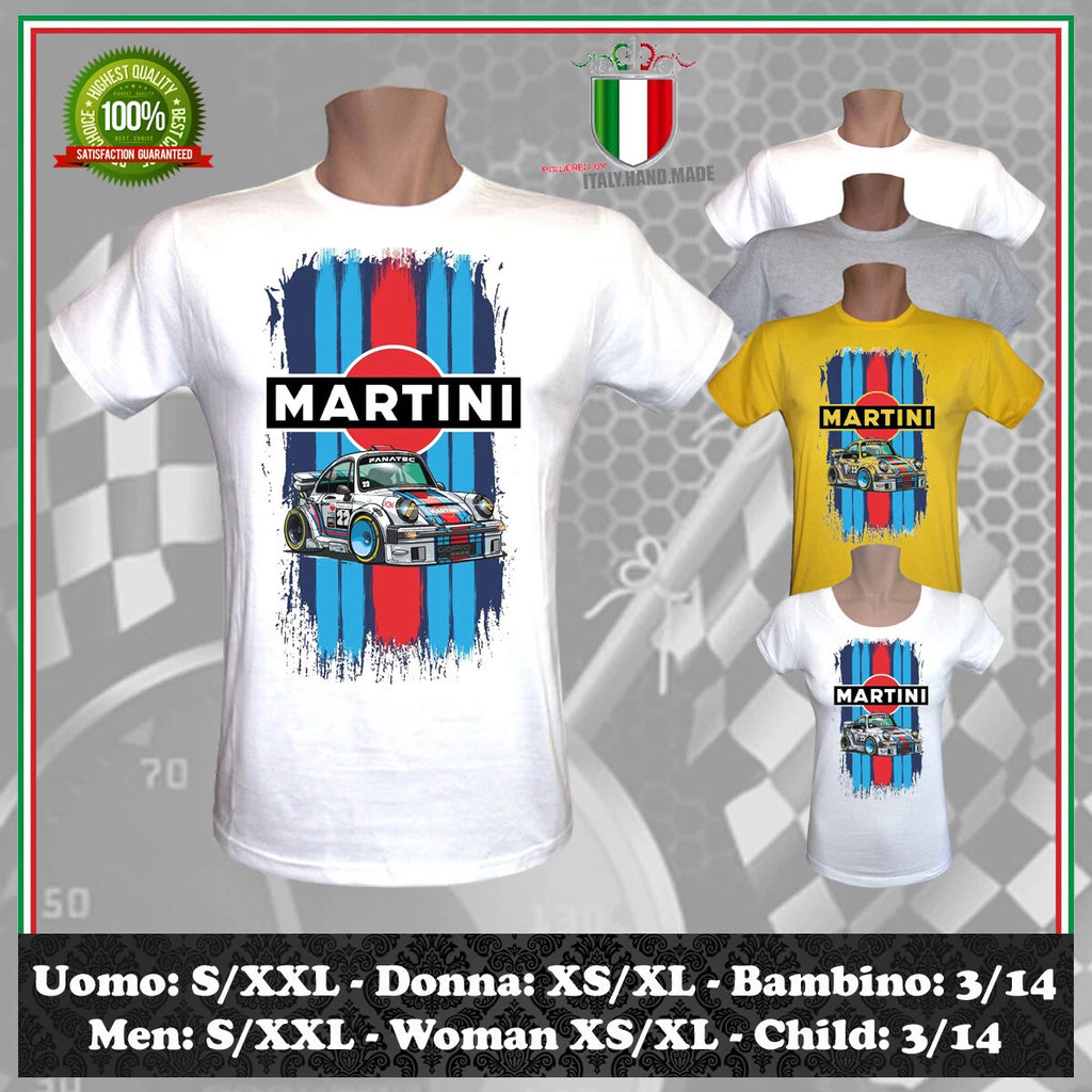 MARTINI CARTOON RACING HAND DRAWN INSPIRED 917 T-SHIRT MEN WOMEN CHILD
