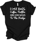 Coffee and Dogs T Shirt Funny Dog Lover Gift Minimalist Graphic Tee Unisex Unisex , , , Long Sleeve Tee