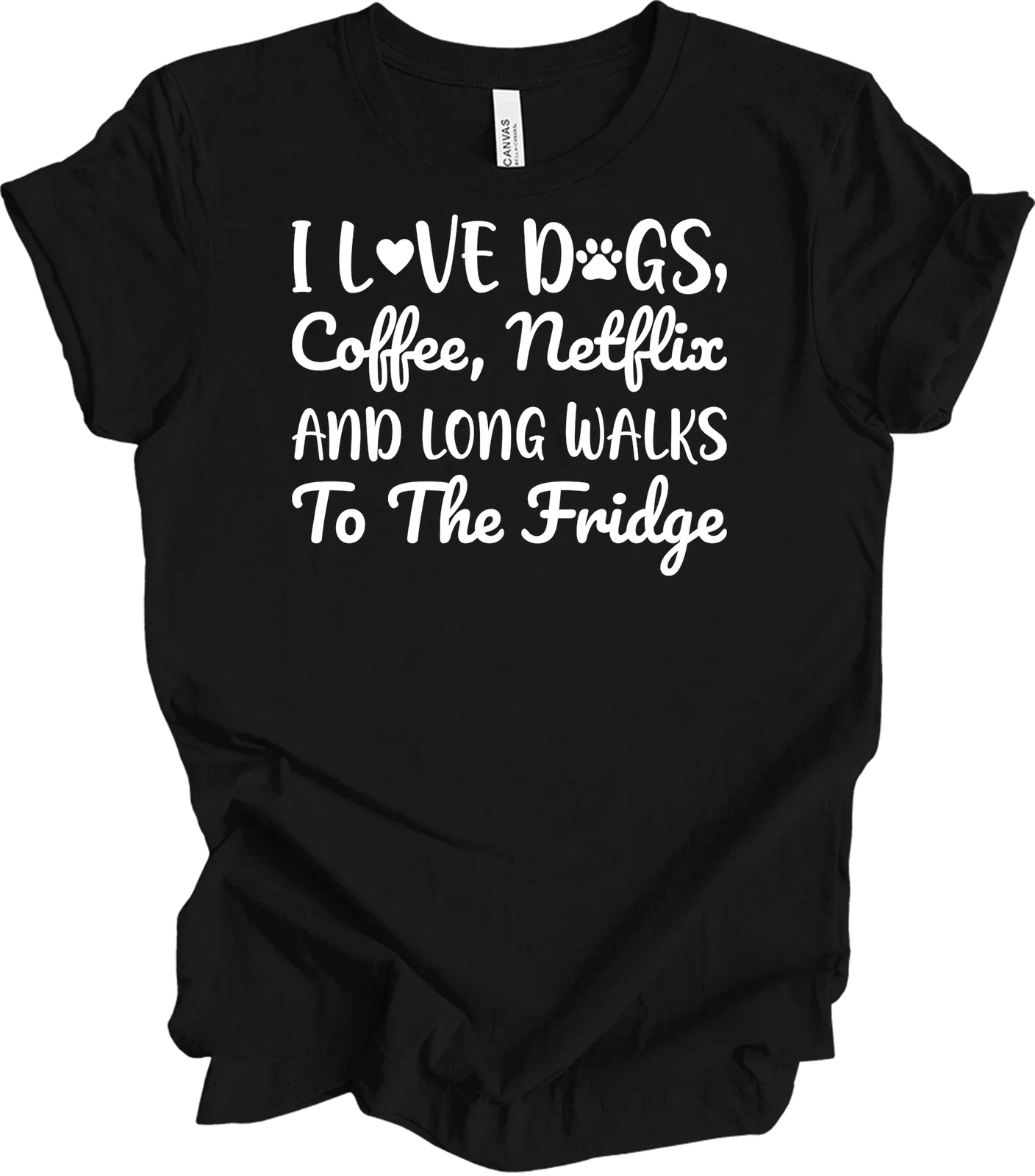 Coffee and Dogs T Shirt Funny Dog Lover Gift Minimalist Graphic Tee Unisex Unisex , , , Long Sleeve Tee