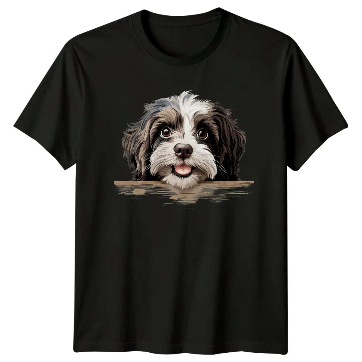 Cute Shih Tzu Dog Peekaboo Funny Puppy Pet Lover Tee Unisex , , , Long Sleeve Tee