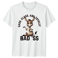 Sass Class And Totally Bad Womens T-Shirt Sarcastic Humor Animal Birthday Gift