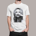 KATE MOSS MOUSTACHE T SHIRT COOL FUNNY ADULTS KIDS Unisex , , , Long Sleeve Tee