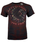 AFFLICTION Men's AC FAST TRACK Indian Skull Black Biker MMA S-4XL Unisex , , , Long Sleeve Tee