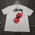 Stussy Fuzzy Dice Tee White SS22 Men’s Size large Streetwear Graphic Tee Rare Unisex , , , Long Sleeve Tee