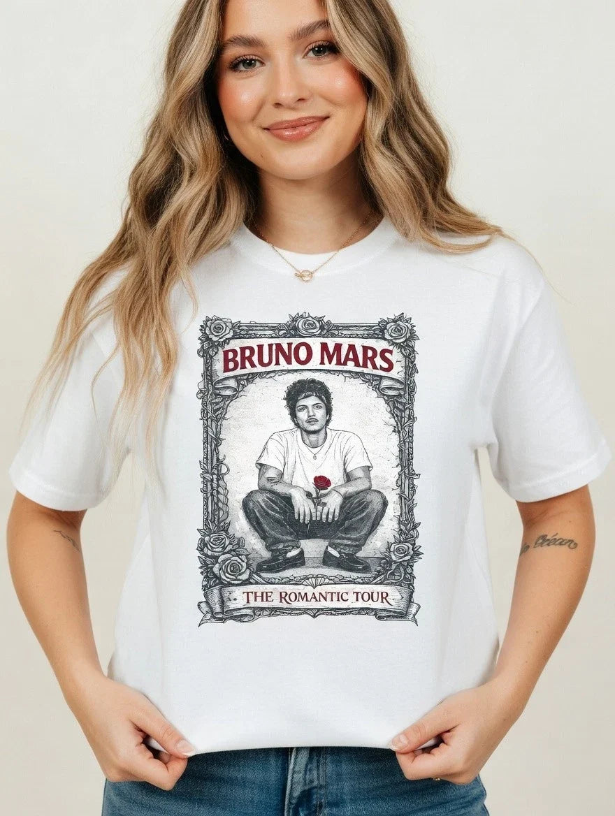 Romantic Pop Concert 2026 Style T Shirt Vintage Music Lover Graphic Tee Unisex , , , Long Sleeve Tee