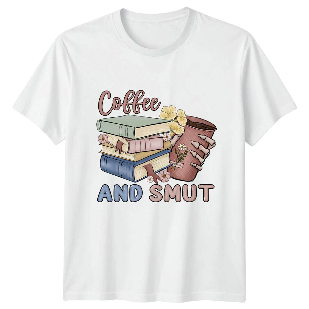 Coffee And Smut Books T-Shirt Book Lover Tee Gift