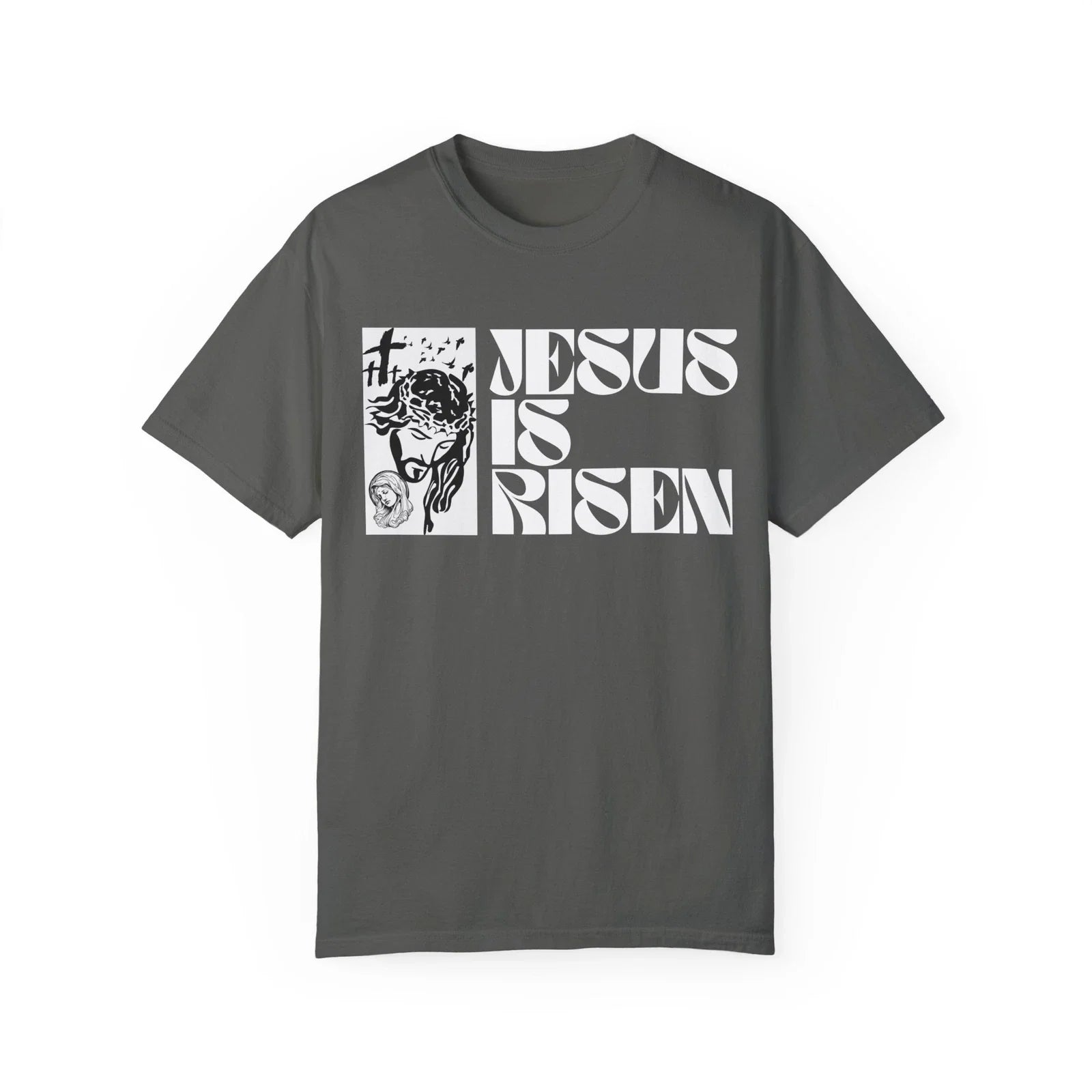 Unisex Garment-Dyed - Jesus is Risen Unisex , , , Long Sleeve Tee