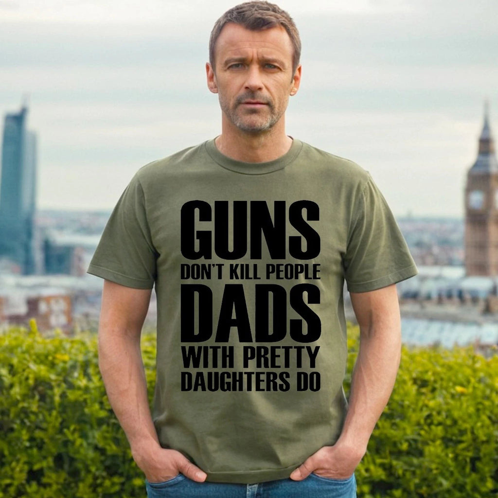 Guns Don't Kill People Funny | Novelty T-Shirt Sarcastic Mens Gift Top Tee