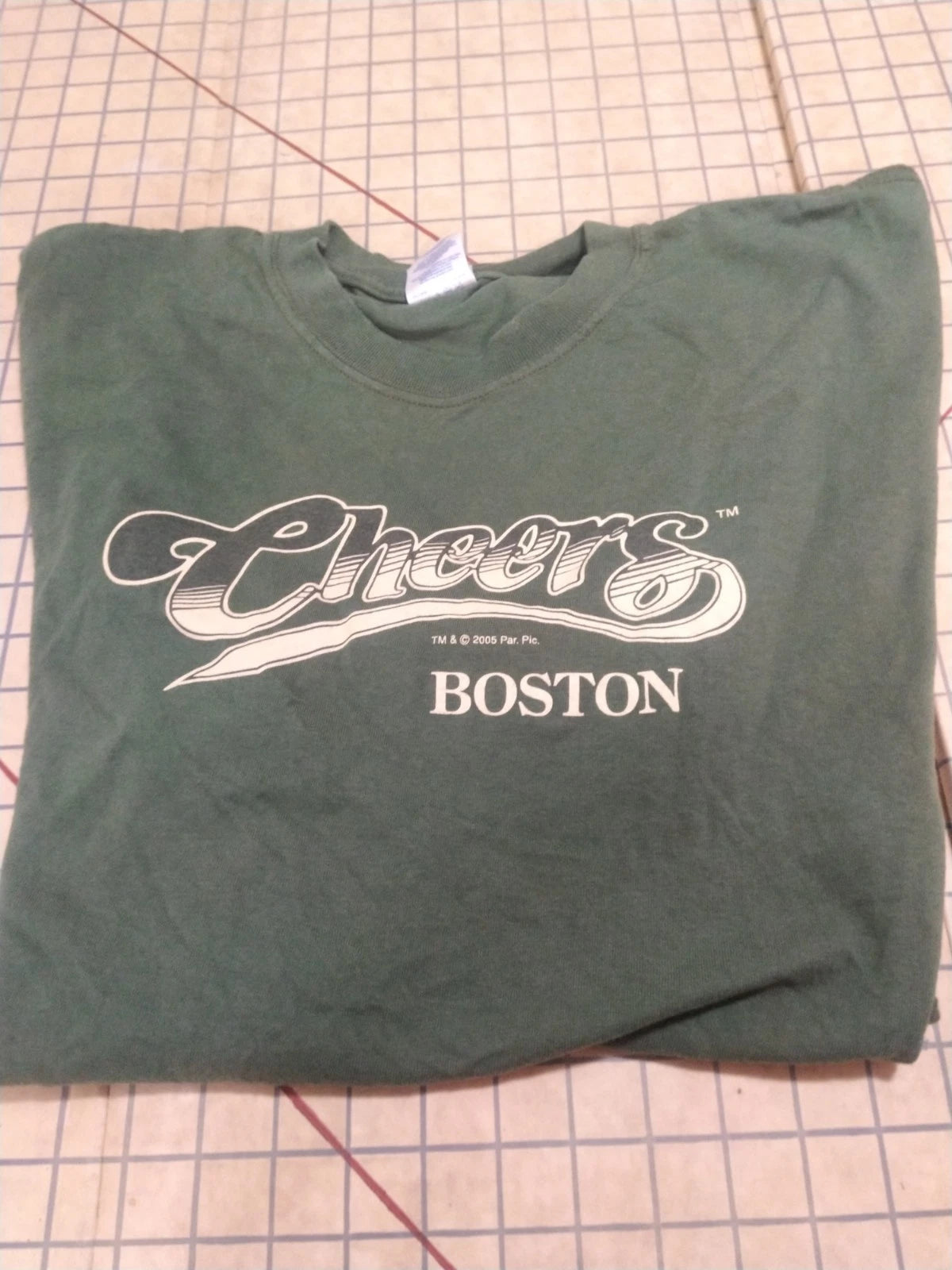 Vintage Shirt Cheers Boston Pub Bar Normisms XL Green