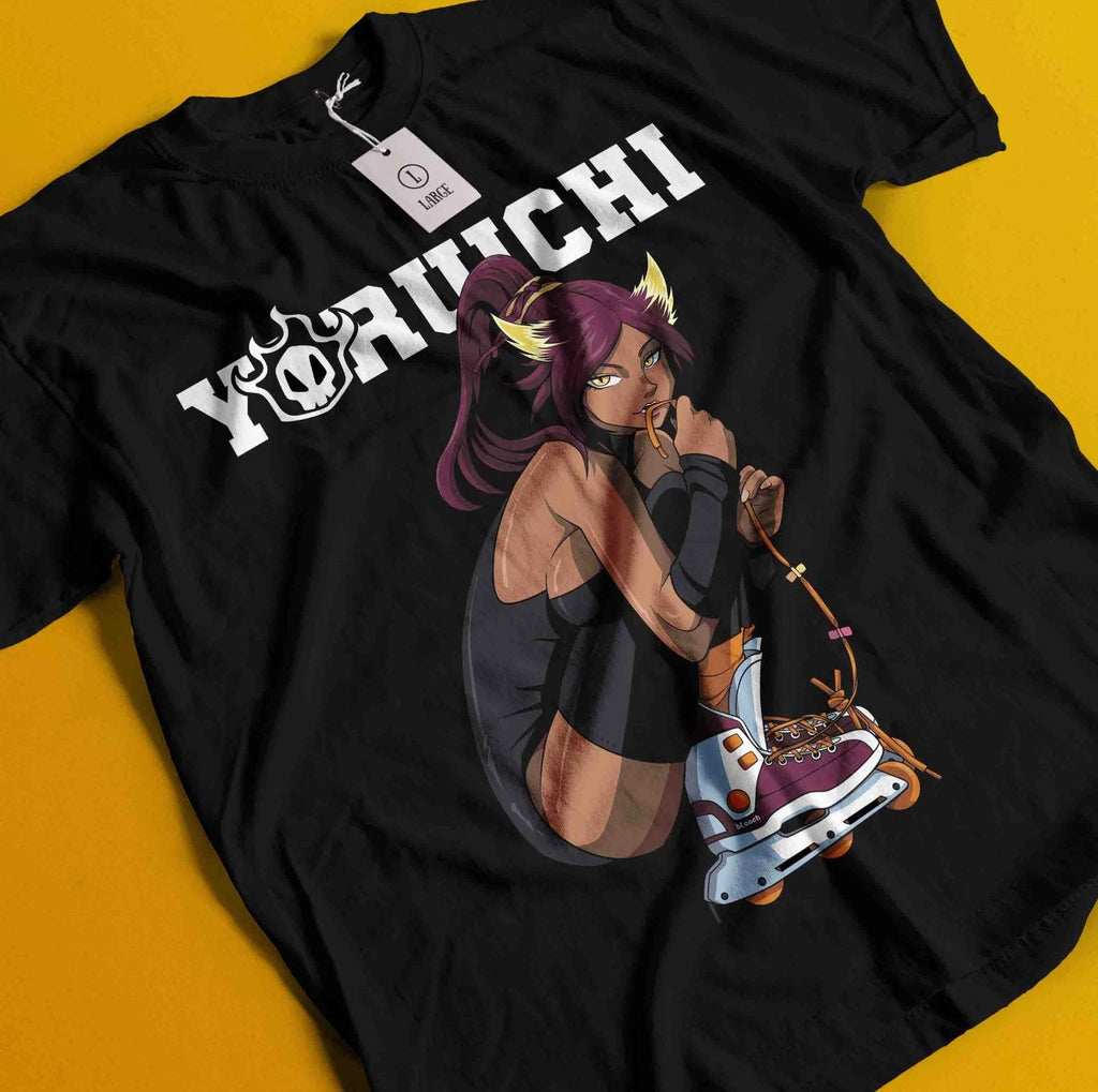 Bleach Anime Tshirt Yoruichi Shihouin T-Shirt Aizen Tee Ichigo Shirt Zaraki Nel