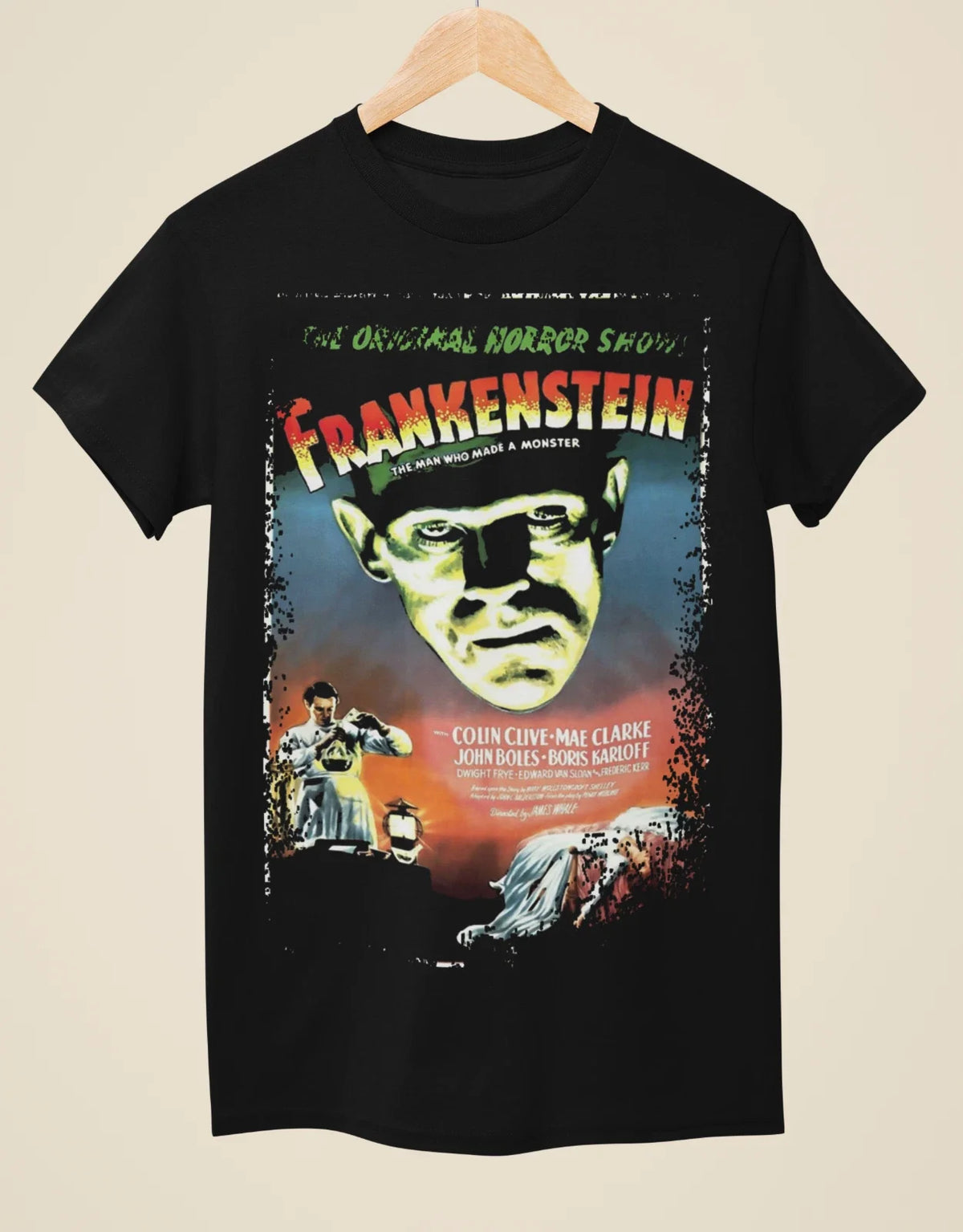 Frankenstein (1931) - Movie Poster inspired Unisex Black Unisex , , , Long Sleeve Tee