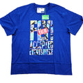 Born Fly Men's Big & Tall Blue & Multi Color Design Graphic TShirt 4-5XL Unisex , , , Long Sleeve Tee