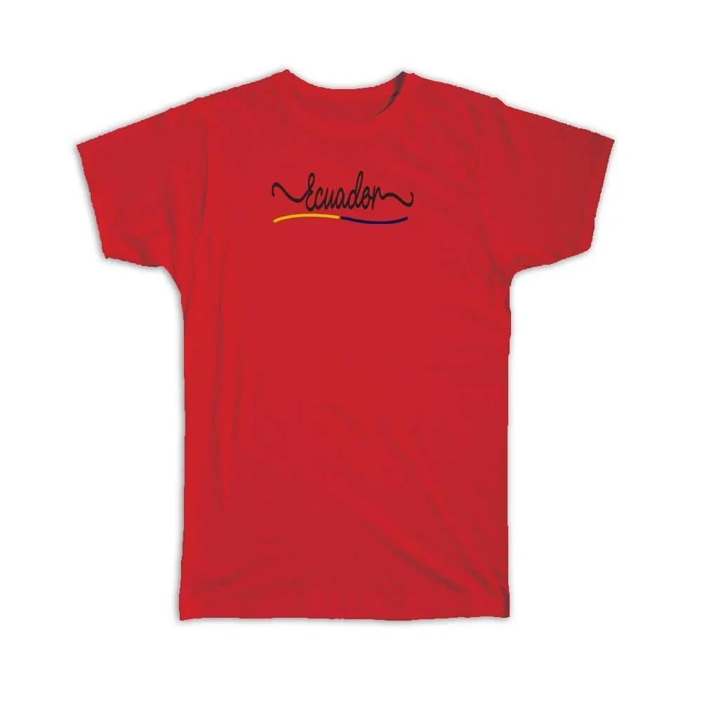 Gift : Ecuador Flag Colors Ecuadorean Travel Expat Country Minimalist Unisex , , , Long Sleeve Tee