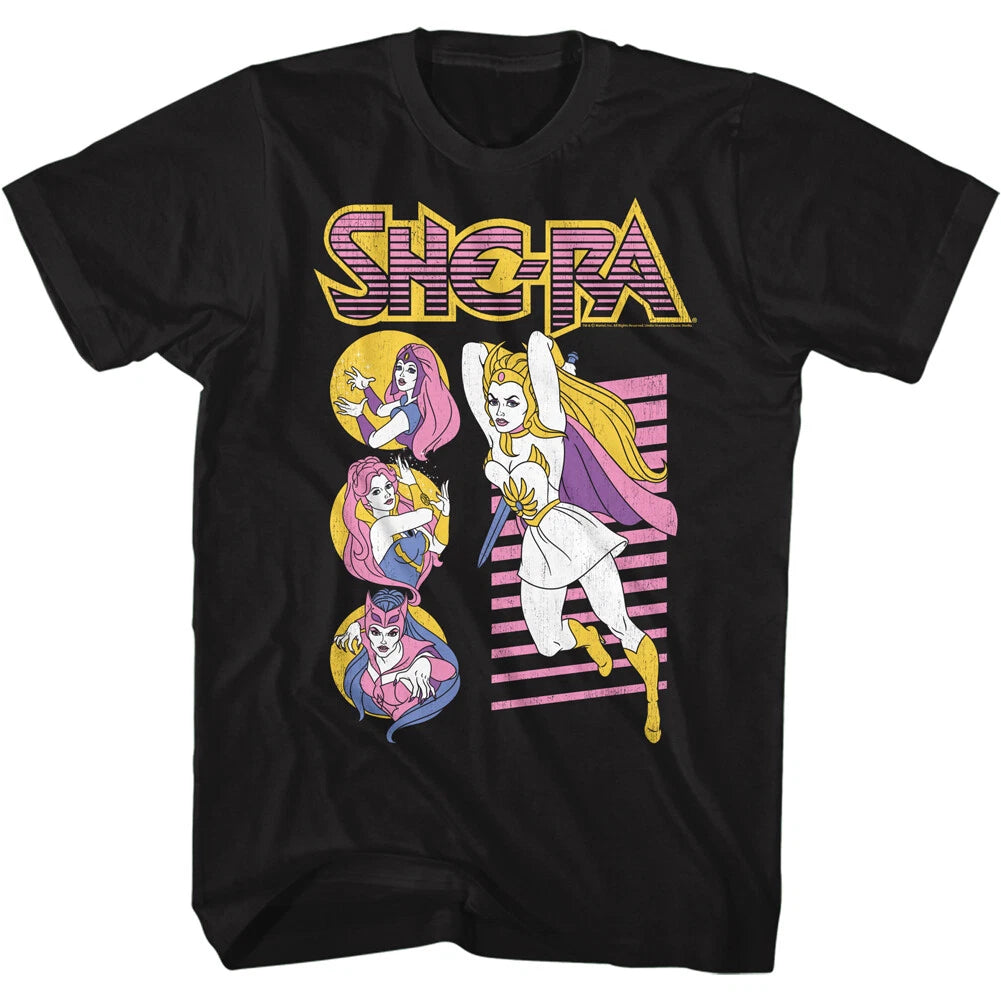 Masters Of The Universe Cartoon Characters She-Ra & Evil Lyn Ect Men's T Shirt
