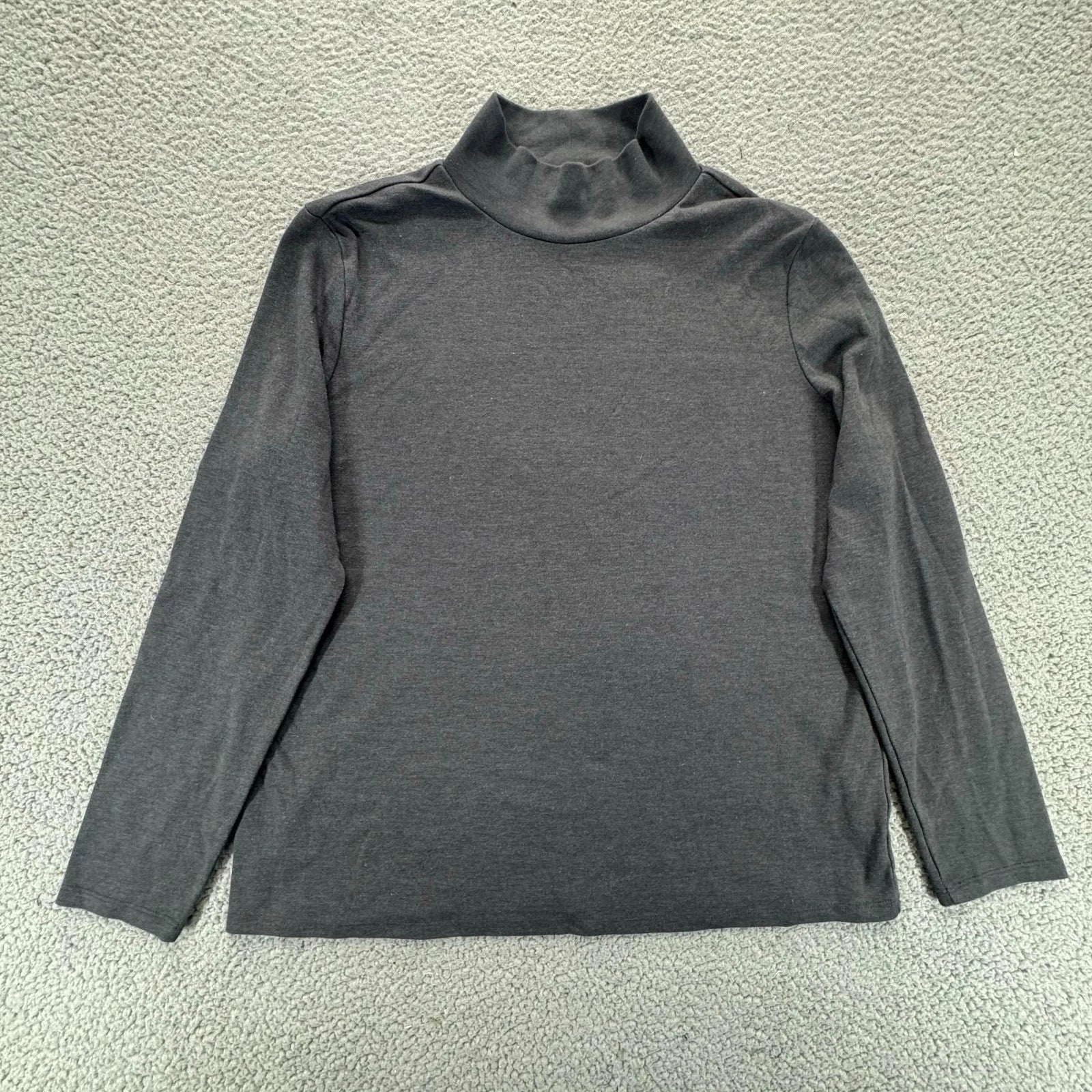 Croft & Barrow Gray Mock Neck Long Sleeve Shirt Mens Size XL Minimalist Gorpcore Unisex , , , Long Sleeve Tee