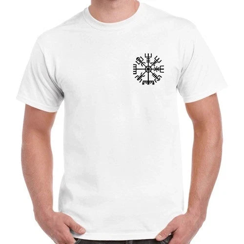 Vikings Compass Viking Pagan Pocket Odin Vintage Cool Gift Retro T Shirt 8025 Unisex , , , Long Sleeve Tee