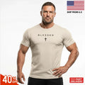 Blessed Christian Cross Minimalist Faith Tee Black Shirt reprint sale !! Unisex , , , Long Sleeve Tee