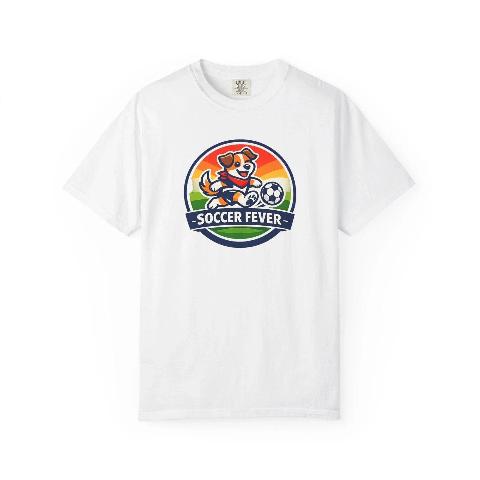 Soccer Fever Puppy | Cute Dog Soccer Graphic Tee Unisex , , , Long Sleeve Tee