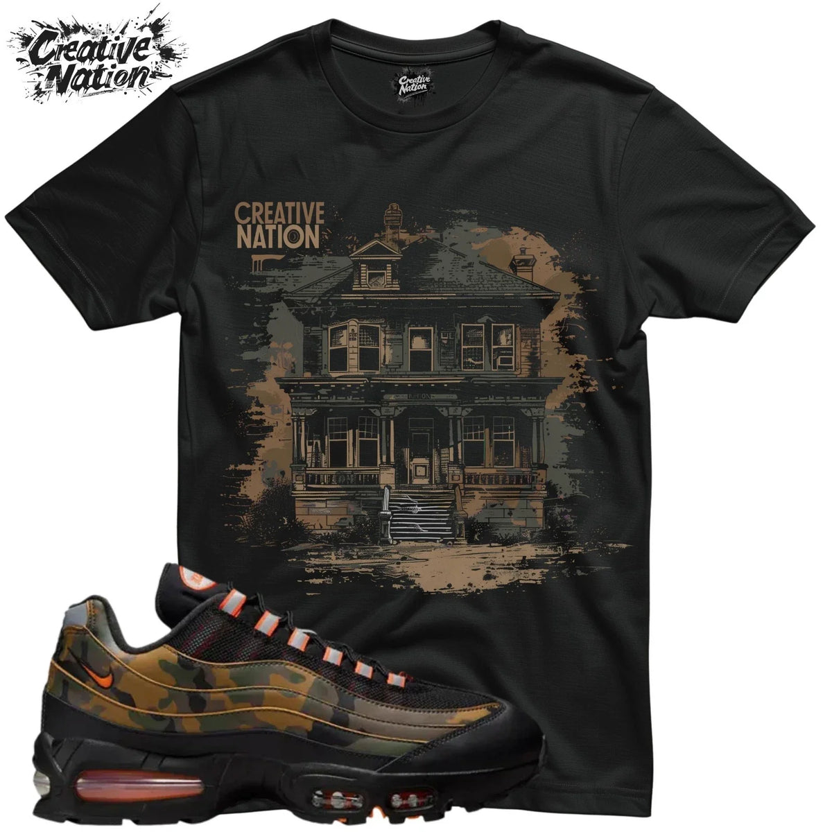 Shirt To Match Air Max 95 Safety Orange Camo Unisex Tee Sneaker Shirt Cool Shirt Unisex , , , Long Sleeve Tee