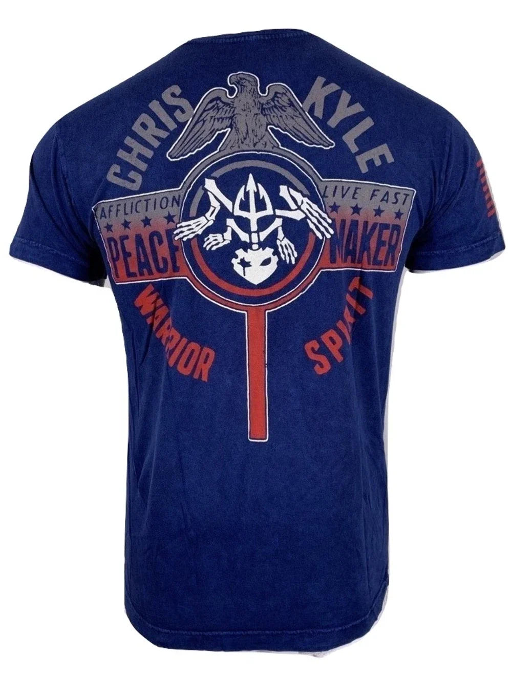 AFFLICTION Men's CK CROSSED TEE Black Label Biker Unisex , , , Long Sleeve Tee