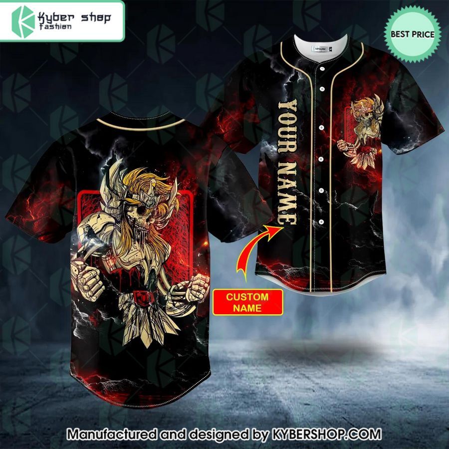 Saint Seiya Athena Skull CUSTOM Baseball Jersey