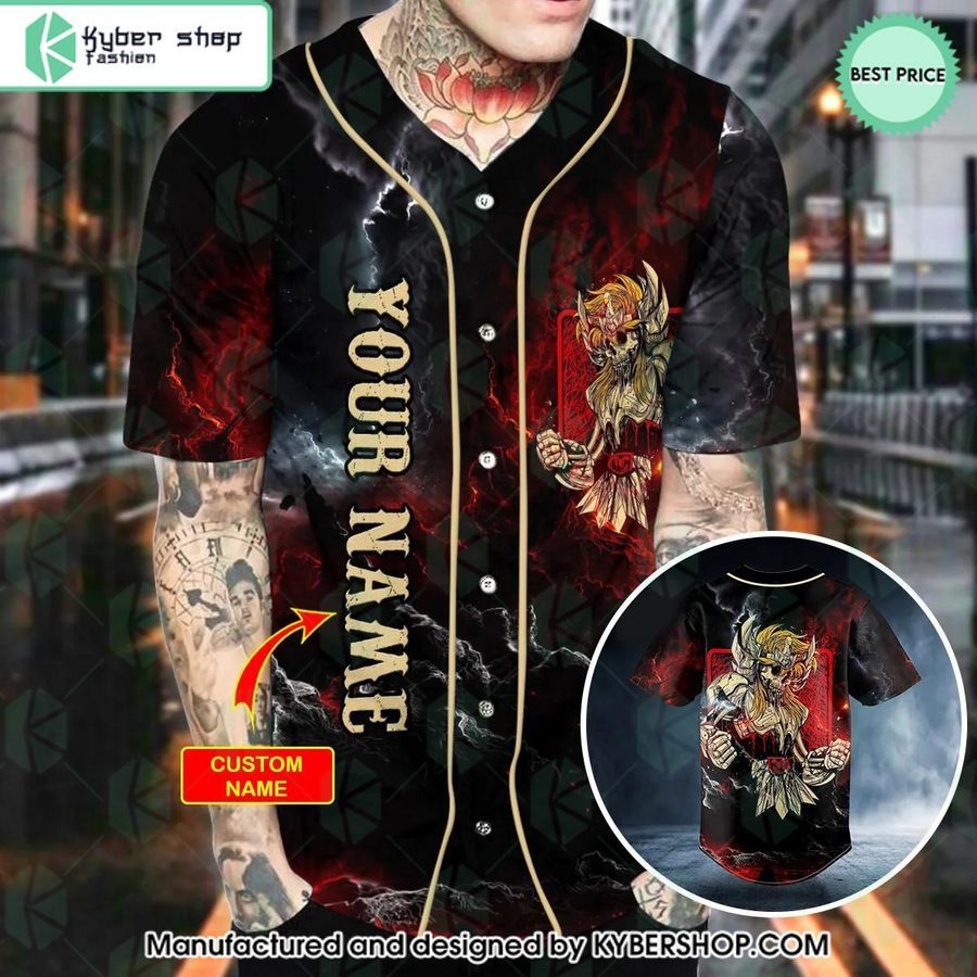 Saint Seiya Athena Skull CUSTOM Baseball Jersey