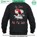 Sally Nightmare Before Christmas He Sees All My Light Hoodie