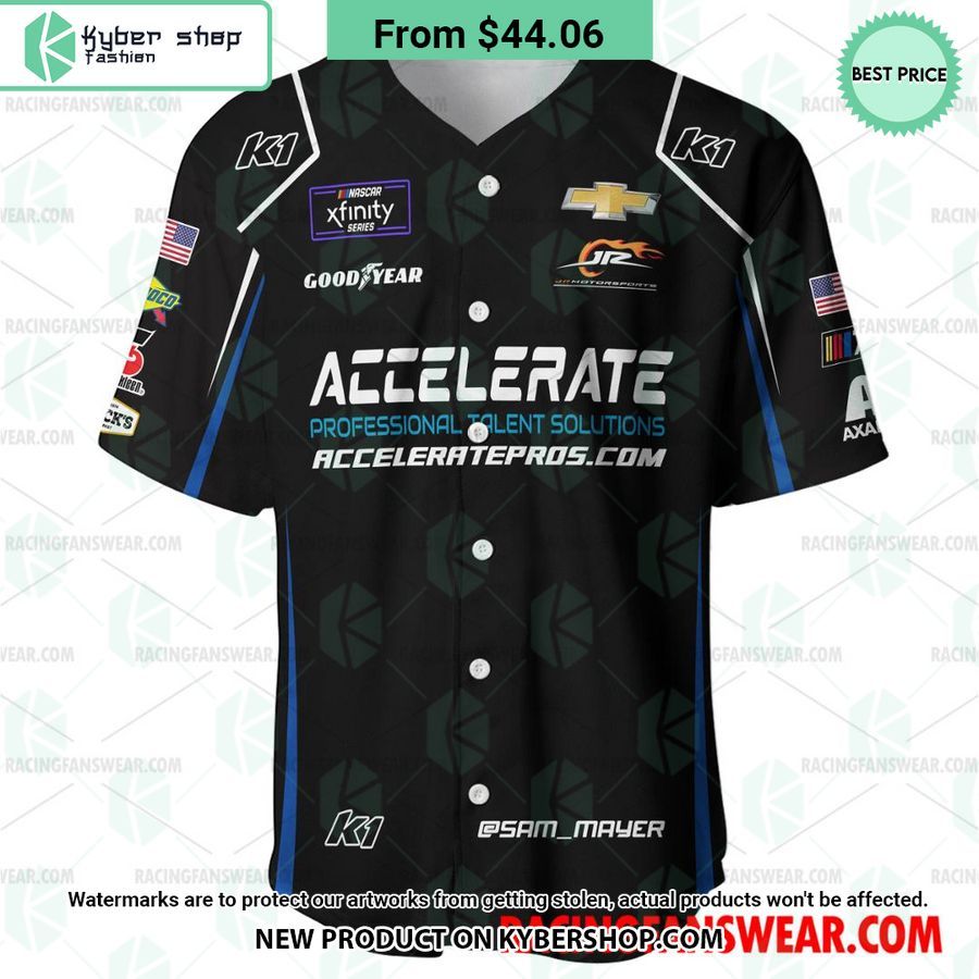 Sam Mayer Nascar Racing 2023 Baseball Jersey