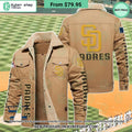 San Diego Padres MLB Fleece Leather Jacket
