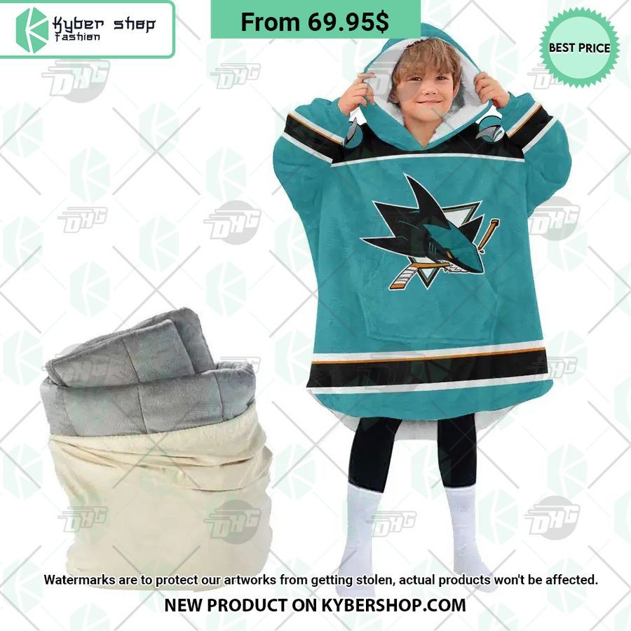 San Jose Sharks Hoodie Blanket