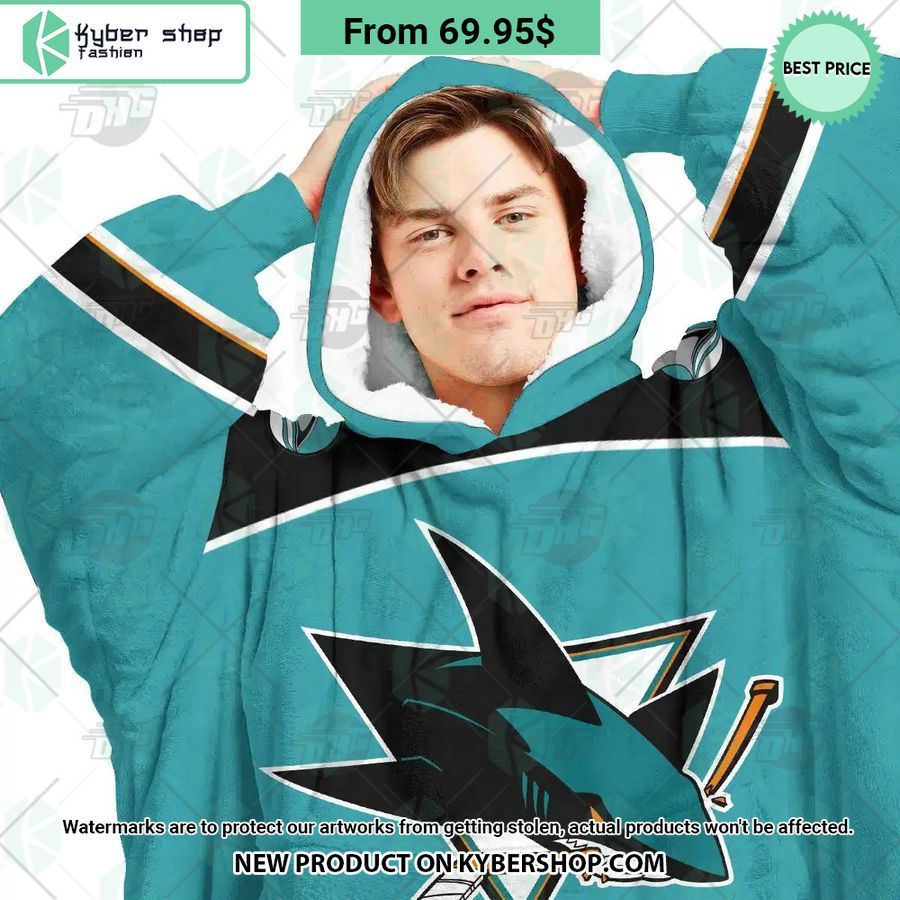 San Jose Sharks Hoodie Blanket