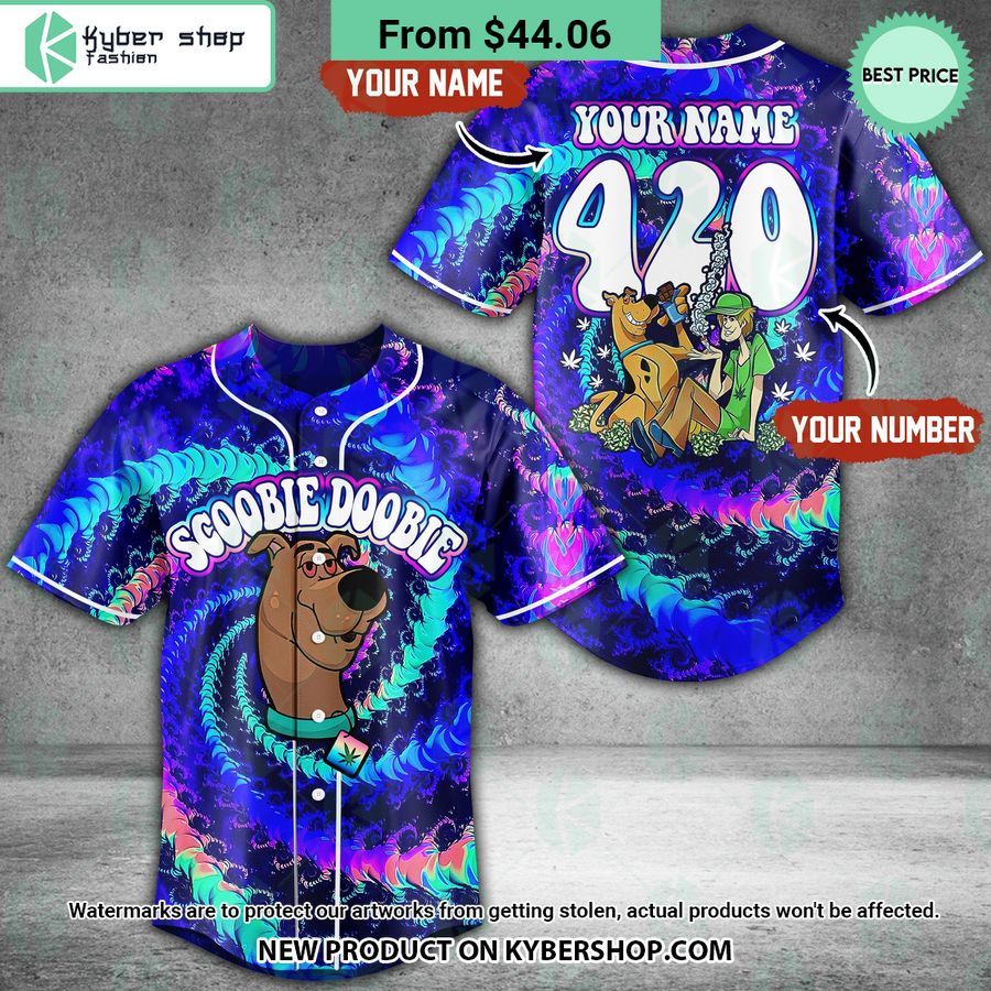 Scoobie Doobie Shaggy Rogers Trippy CUSTOM Baseball Jersey