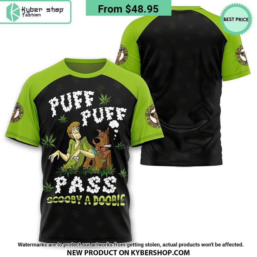 Scooby A Doobie Shaggy Rogers Puff Puff Pass Weed Pajamas Set