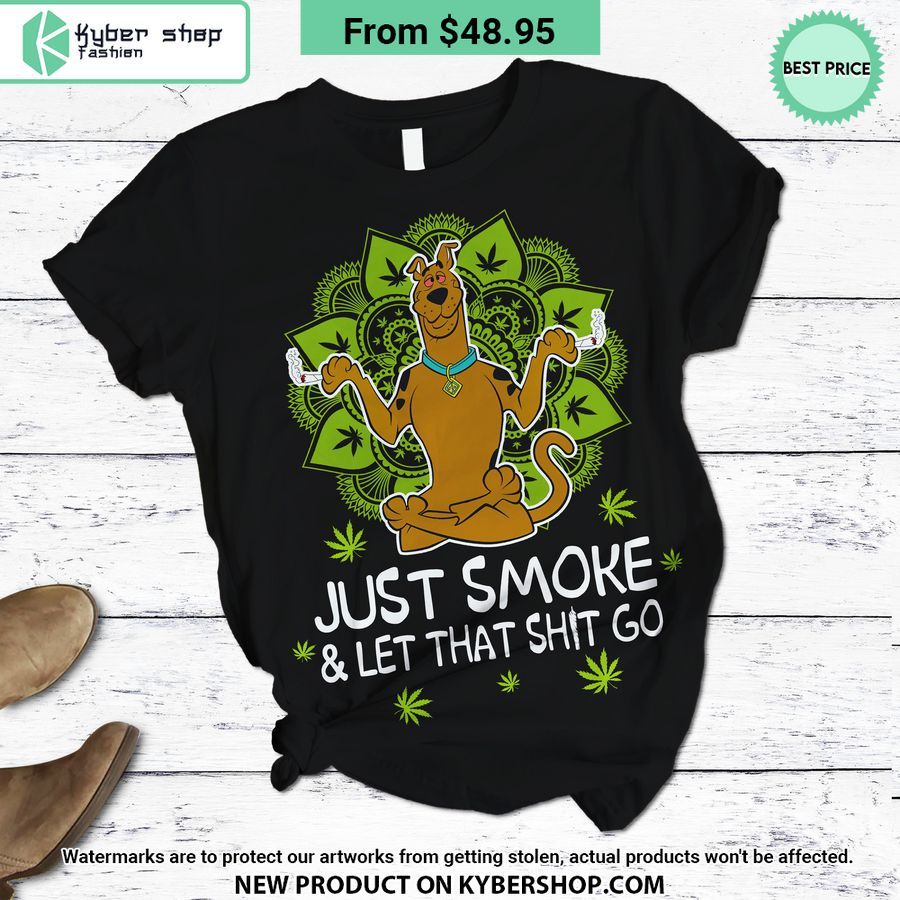 Scooby Doo Mandala Just Smoke Let That Shit Go Weed Pajamas Set