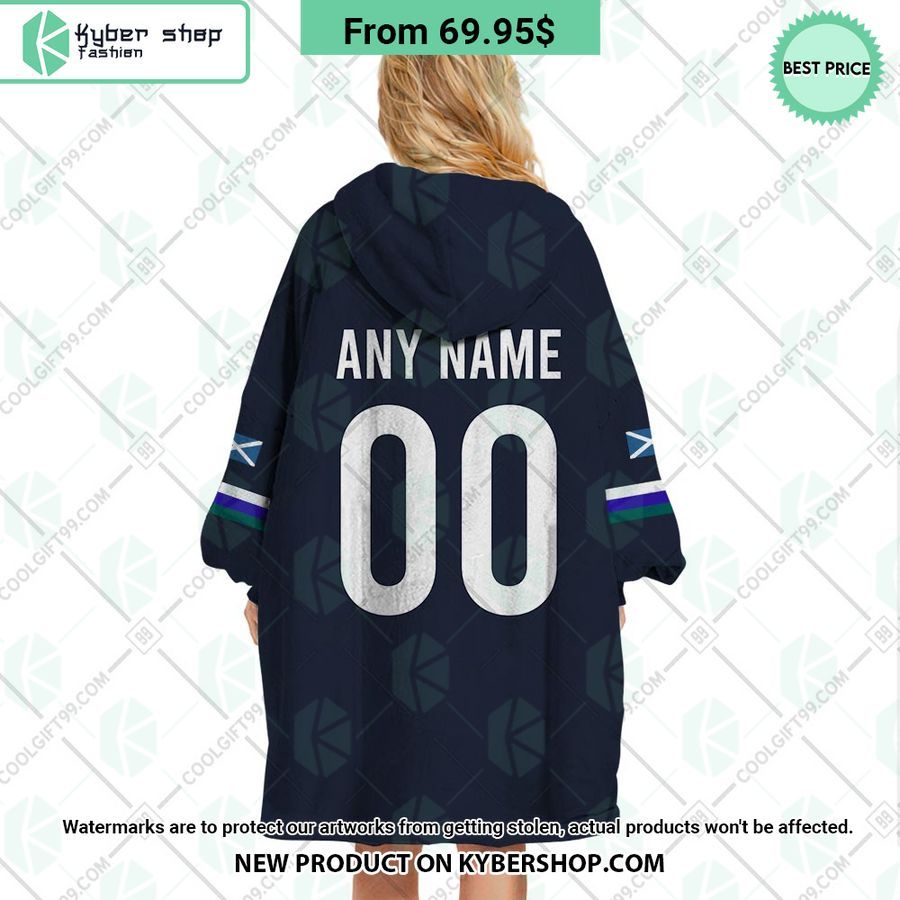 Scotland Rugby Home Jersey Rugby World Cup 2023 CUSTOM Blanket Hoodie