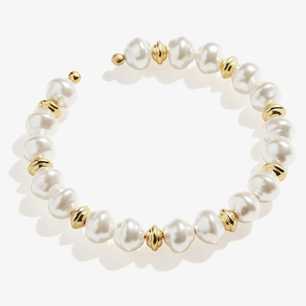 Sea Sultry Cuff Bracelet Soft Pearl White T-Shirts
