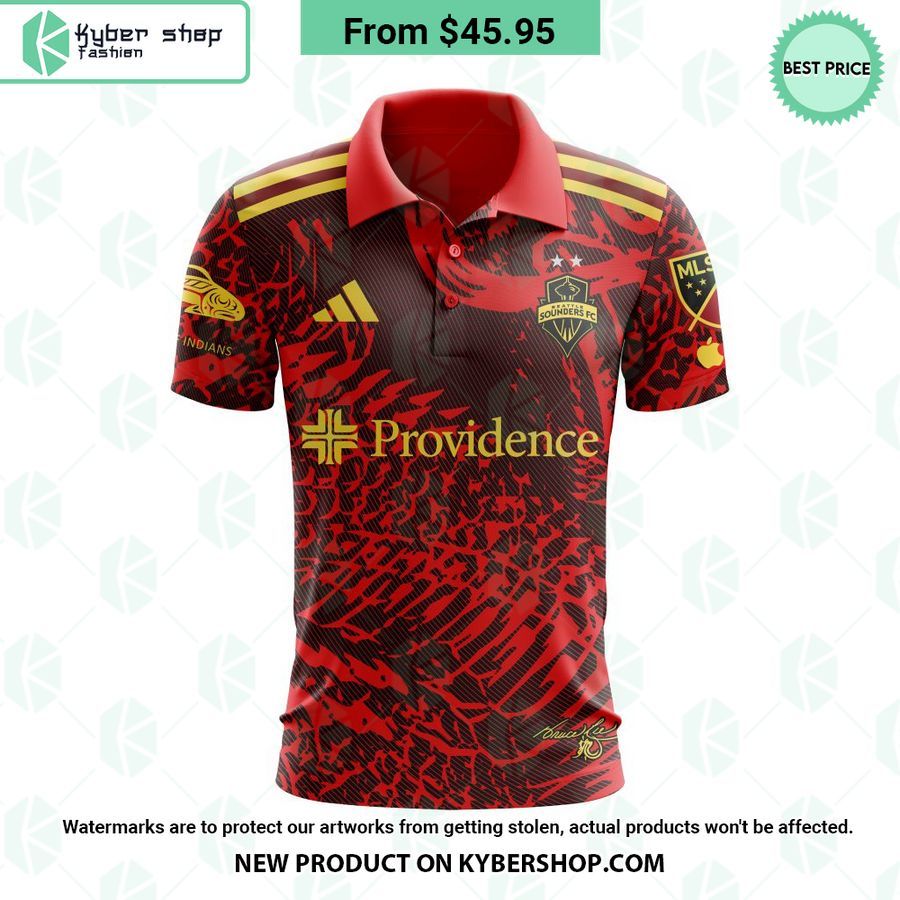 Seattle Sounders FC 2023 Away The Bruce Lee MLS CUSTOM Polo Shirt