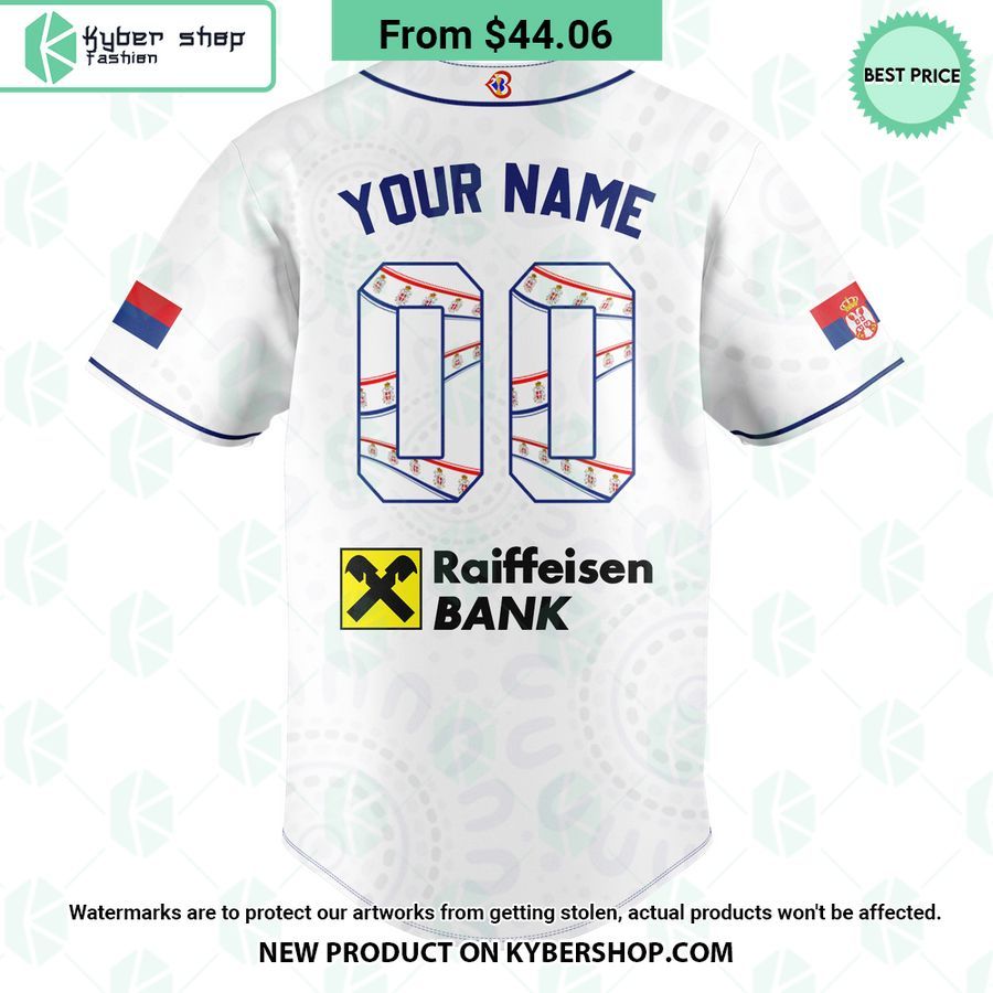 Serbia Basketball team CUSTOM Baseball Jersey