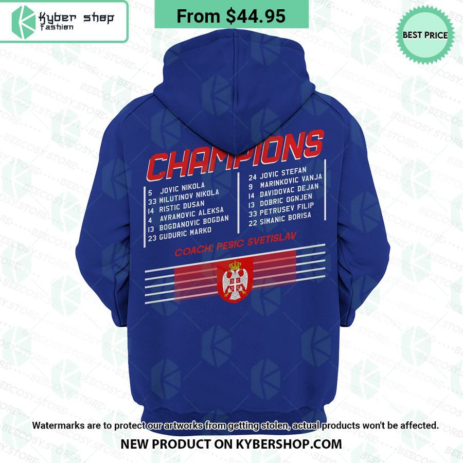 Serbia FIBA Basketball World Cup 2023 Champions Hoodie