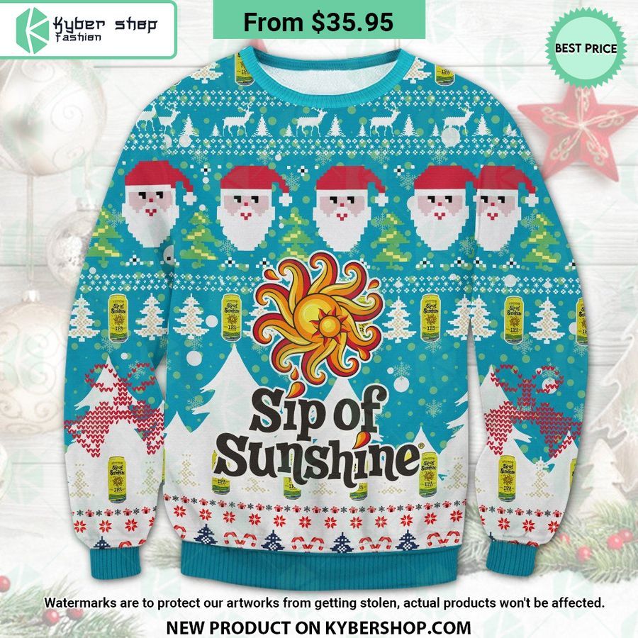 Sip Of Sunshine Santa Sweater