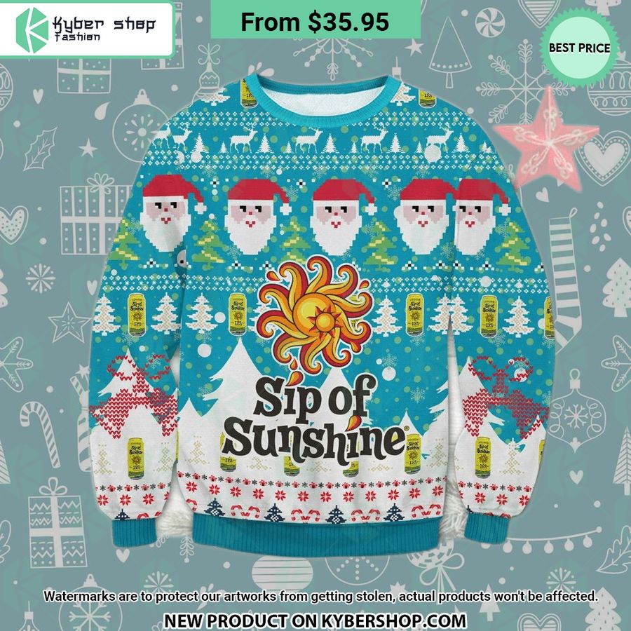 Sip Of Sunshine Santa Sweater