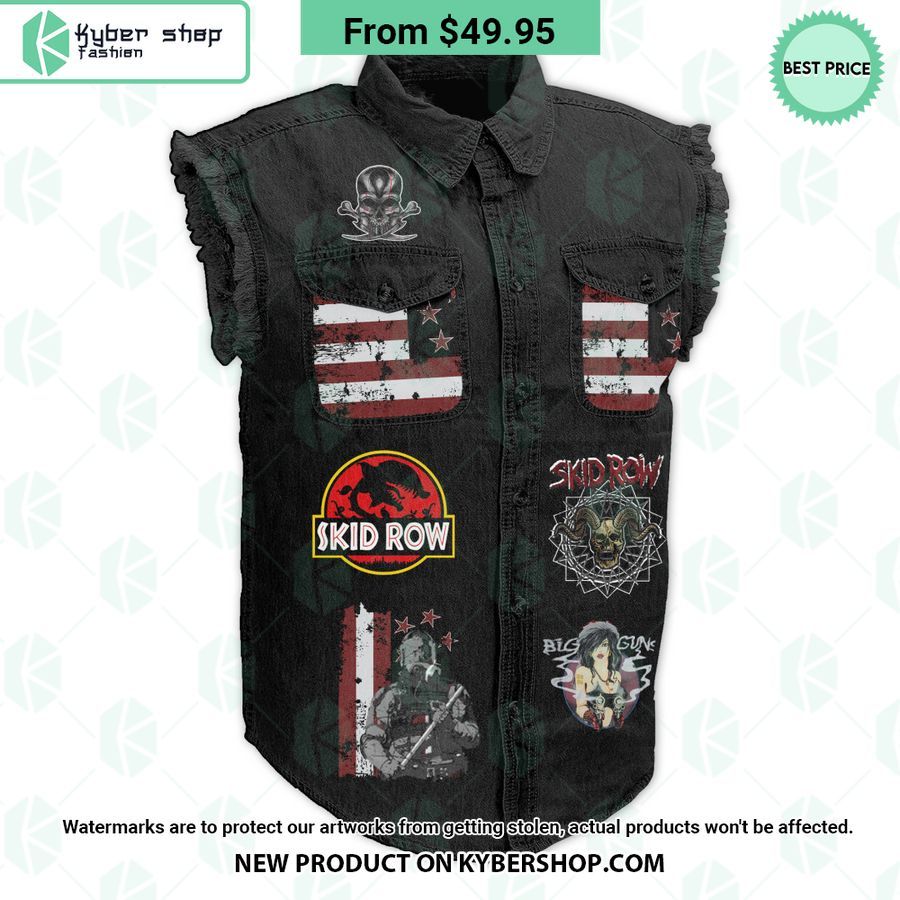 Skid Row The Gang’S All Here Sleeveless Denim Jacket