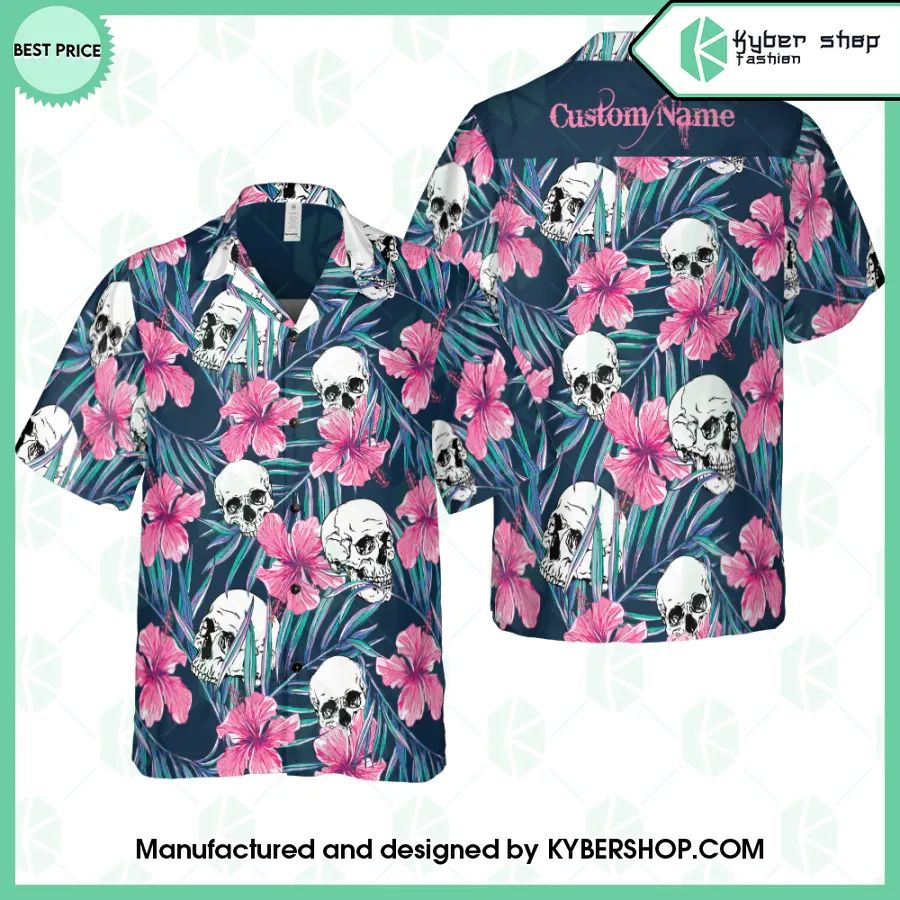 Skull Flowers Custom Hawaiian Shirt