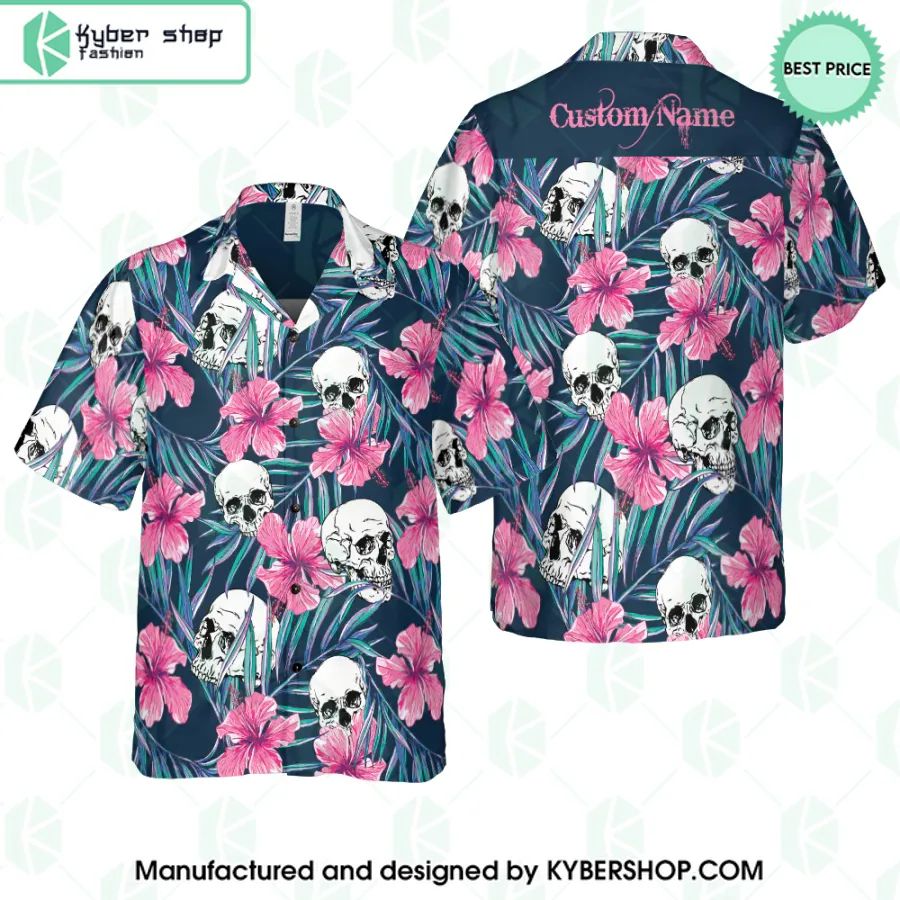 Skull Flowers Custom Hawaiian Shirt
