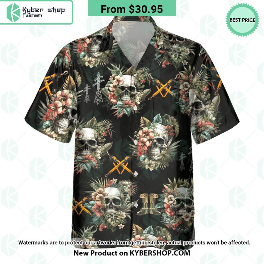 Skull Lineman Hawaiian Shirt