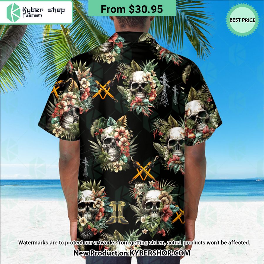 Skull Lineman Hawaiian Shirt