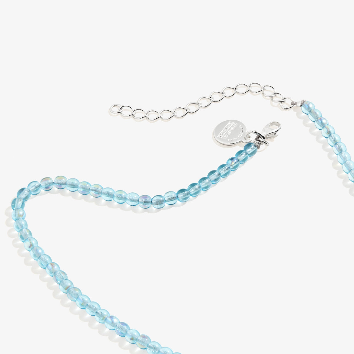 Sky Blue Beaded Necklace Adjustable T-Shirts
