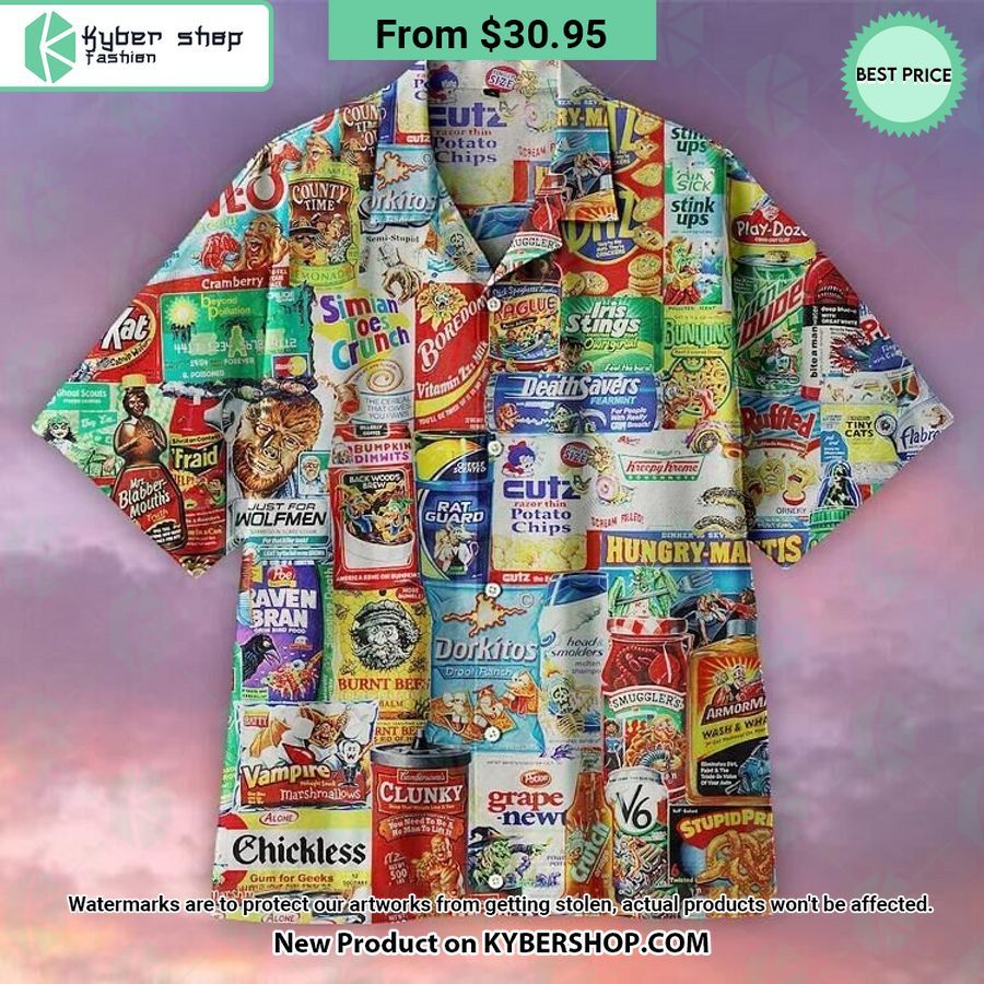 Snack Print Hawaiian Shirt