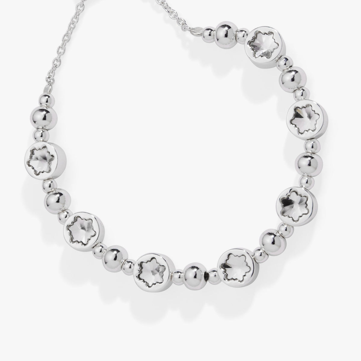 Crystal Snowflake Beaded Bolo Bracelet T-Shirts